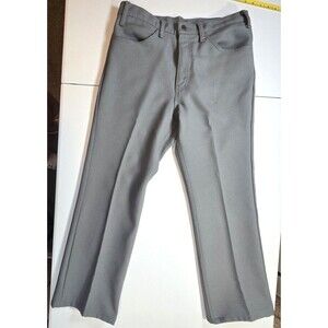Levis Mens 32X27 Action Slacks Gray Dress Slacks Pants VINTAGE MADE IN USA